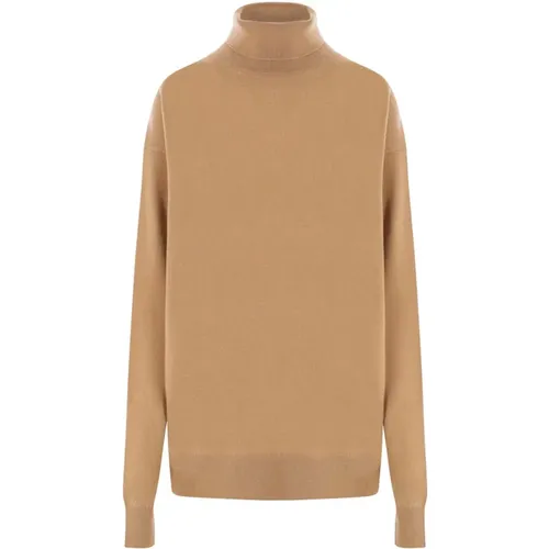 Brauner Kaschmirpullover mit hohem Kragen - Dries Van Noten - Modalova