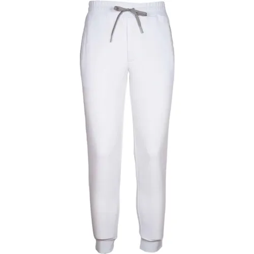 Weiße Baumwoll-Sweatpants mit Grauen Details - People of Shibuya - Modalova