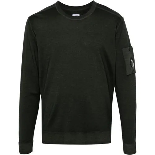 Grüner Militärpullover mit Tasche , Herren, Größe: XL - C.P. Company - Modalova