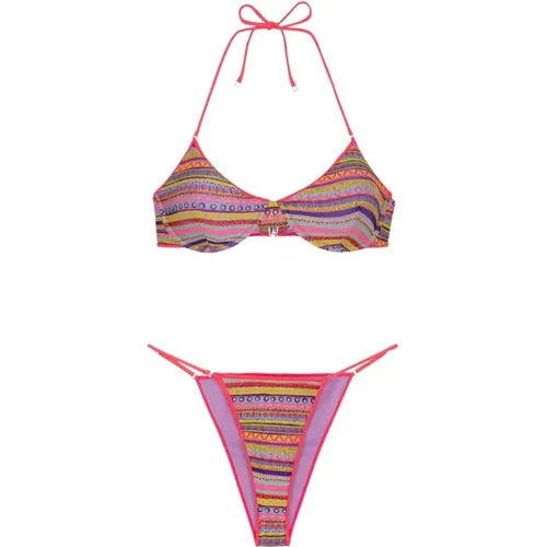 Verstellbares Bikini-Triangle mit amerikanischem Slip , Damen, Größe: S - Me-Fui - Modalova