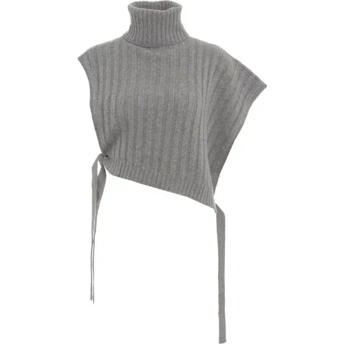 Grauer Strickpullover Aw24 , Damen, Größe: M - MVM - Modalova