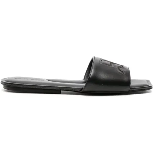 Leather Slip-On Sandals , female, Sizes: 7 UK, 5 UK, 6 UK, 3 UK, 4 UK - Courrèges - Modalova