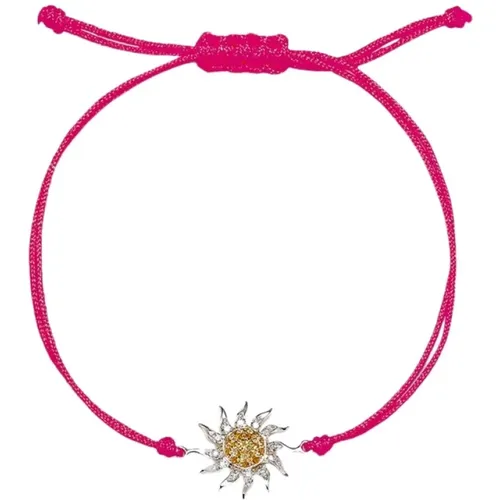 Fil Soleil Fuchsia Bracelet in Gold , female, Sizes: ONE SIZE - Yvonne Leon - Modalova