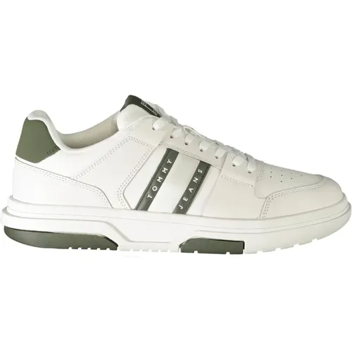 Sporty Sneakers Green Details Print , male, Sizes: 7 UK, 8 UK, 9 UK, 11 UK, 10 UK, 6 UK, 12 UK - Tommy Hilfiger - Modalova