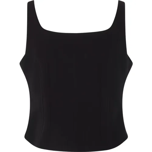 Stretch Viscose Top with Wide Neckline and Front Zipper , female, Sizes: XS - Tom Ford - Modalova
