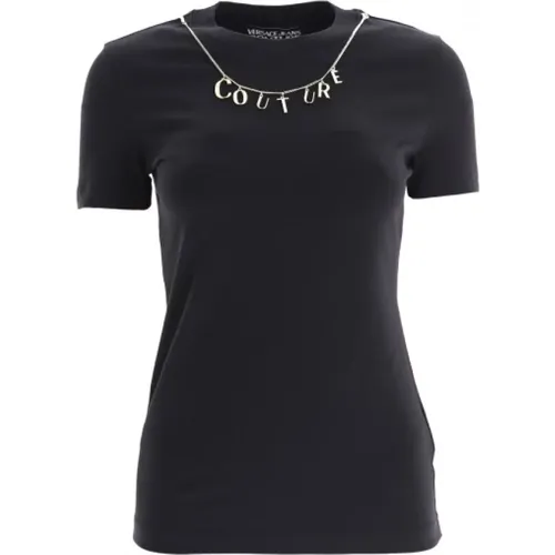 Kurzarm Kette Anhänger T-Shirt,Kurzarm Kette Charm T-Shirt - Versace - Modalova