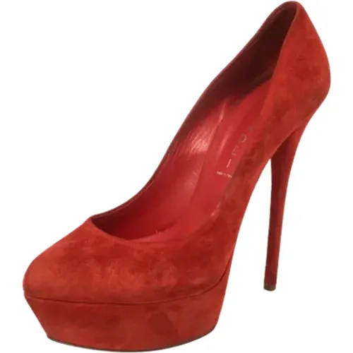 Pre-owned Suede heels , female, Sizes: 7 UK - Casadei Pre-owned - Modalova