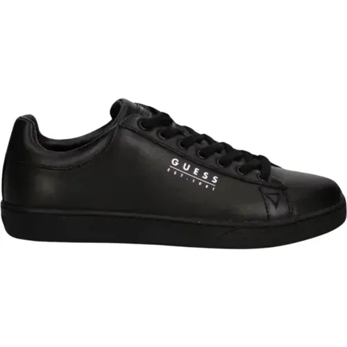 Schwarze Ledersneaker - Nola , Herren, Größe: 41 EU - Guess - Modalova