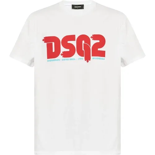 Weißes T-Shirt S71Gd1455-D20020 , Herren, Größe: XL - Dsquared2 - Modalova