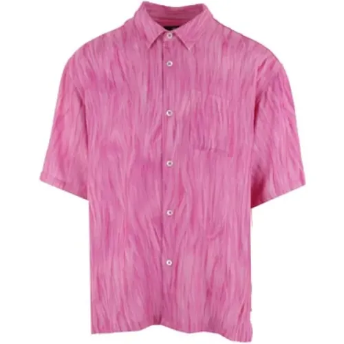 Fur Print Viscose Shirt , male, Sizes: M - Stüssy - Modalova