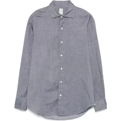 Tokyo Shirt Anthracite Grey Flannel , male, Sizes: 2XL, L, XL, S - Finamore - Modalova