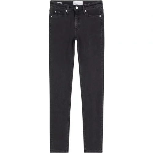 Schwarze Skinny Jeans für Frauen , Damen, Größe: W32 L30 - Calvin Klein - Modalova