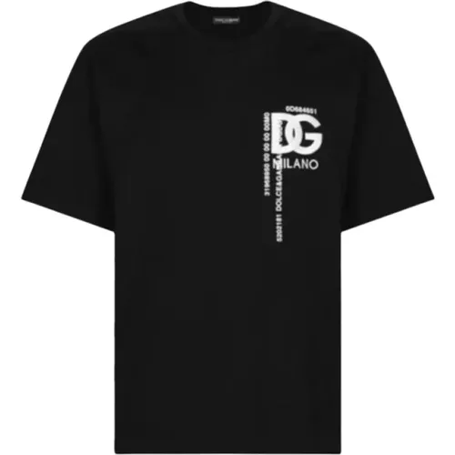 DG Logo Embroidery and Prints T-Shirt in , male, Sizes: S, XS - Dolce & Gabbana - Modalova