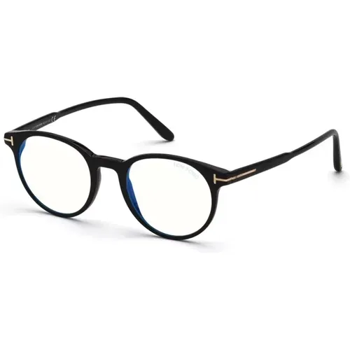 Elegante Runde Brille - Schwarz , unisex, Größe: ONE Size - Tom Ford - Modalova
