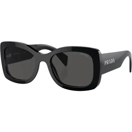 Schwarze Sonnenbrille, stilvoll und vielseitig , Damen, Größe: 56 MM - Prada - Modalova