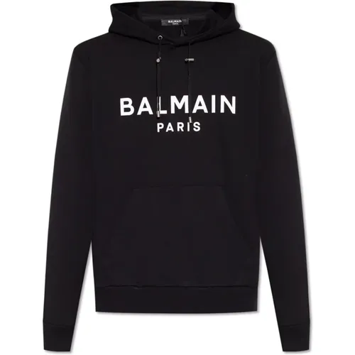 Hoodie mit Logo , Herren, Größe: M - Balmain - Modalova