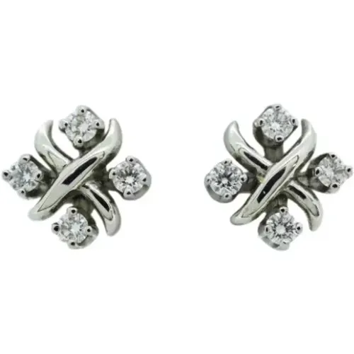 Pre-owned Platinum earrings , female, Sizes: ONE SIZE - Tiffany & Co. Pre-owned - Modalova