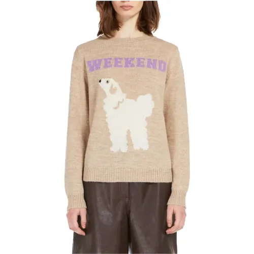 Beiger Wollrundhalsausschnittpullover - Max Mara Weekend - Modalova