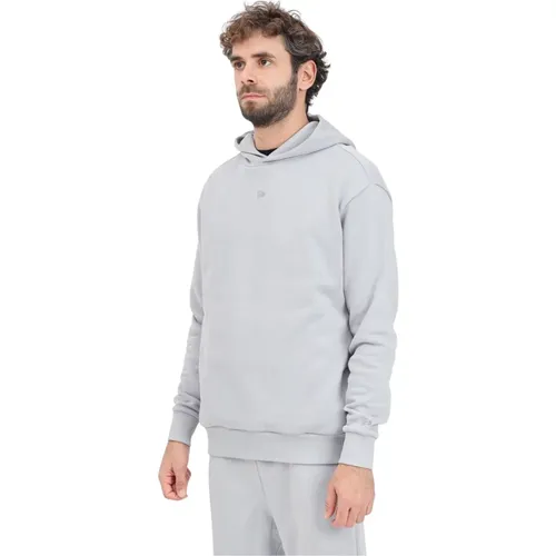 Grauer Flag Oversized Hoodie Pullover , Herren, Größe: XL - new era - Modalova