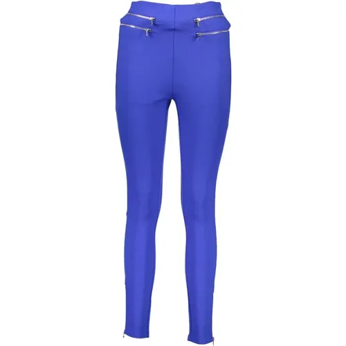 Blaue Damen Hose Haken und Reißverschluss , Damen, Größe: S - Guess - Modalova