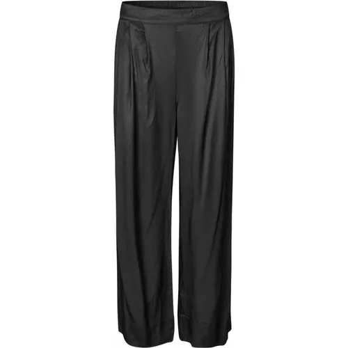 Locker geschnittene Schwarze Bluse , Damen, Größe: L - Masai - Modalova