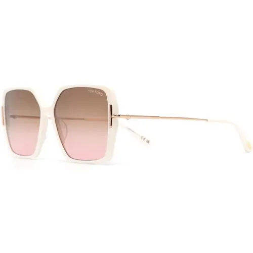 Braun/Havana Sonnenbrille , Damen, Größe: 59 MM - Tom Ford - Modalova