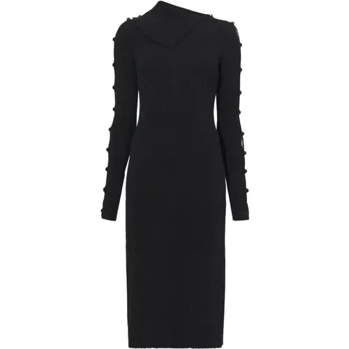 Schwarzes Baumwollrippstrickkleid - Proenza Schouler - Modalova