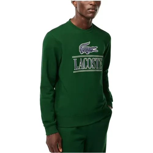 Unisex Grüner Sweatshirt mit Ikonischem Design , Herren, Größe: M - Lacoste - Modalova