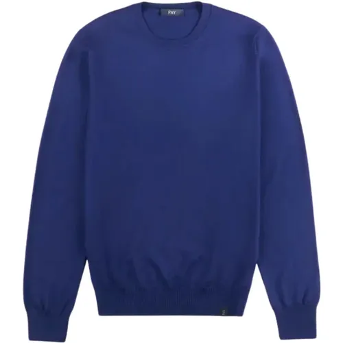 Crew Neck Sweater , male, Sizes: L, 2XL, M, XL - Fay - Modalova