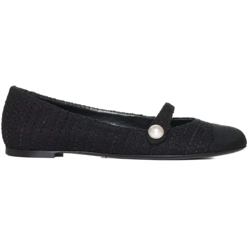 Schwarze flache Schuhe Eleganter Stil , Damen, Größe: 39 EU - Roberto Festa - Modalova
