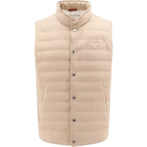 Snap Button Down Jacket , male, Sizes: M, L, XL - BRUNELLO CUCINELLI - Modalova