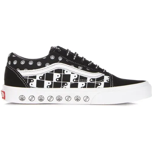 Schwarzer/Weißer Low Sneaker mit Logo , Damen, Größe: 38 1/2 EU - Vans - Modalova