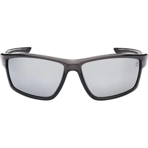 Rectangular Polarized Sunglasses Grey Mirrored , unisex, Sizes: 65 MM - Timberland - Modalova