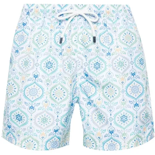 Polyester swim shorts , male, Sizes: M, L - Fedeli - Modalova