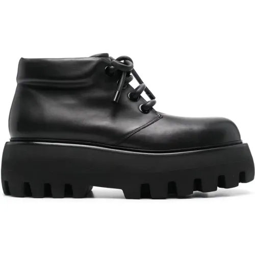 Flat Shoes Lace-Up Ankle-Length , male, Sizes: 10 UK, 8 UK - alexander mcqueen - Modalova