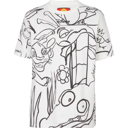 Diney x : The Lion King - Weite bedruckte T-Shirt Fr�he Kind , Herren, Größe: 2XL - Balmain - Modalova