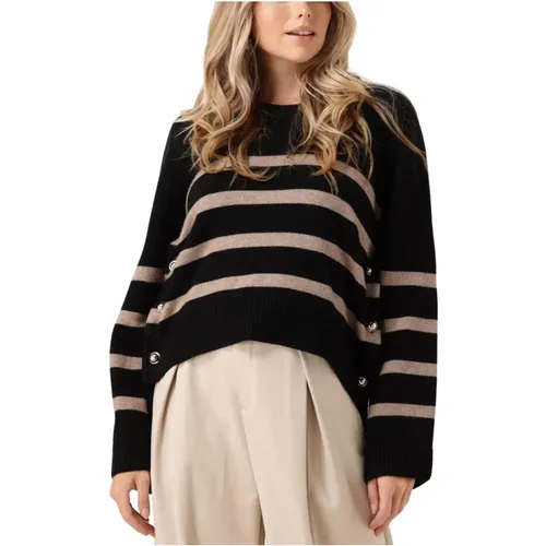 Button Stripe Pullover Maja Stilvoll - Co'Couture - Modalova