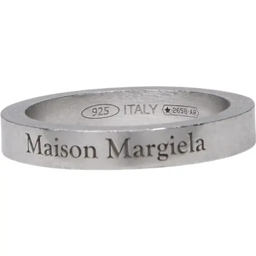 Silberring, Raffinierter Stil , Herren, Größe: 2XL - Maison Margiela - Modalova