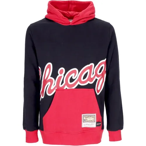 Chicago Bulls NBA Hoodie Black , male, Sizes: S, XL, L, M - Mitchell & Ness - Modalova