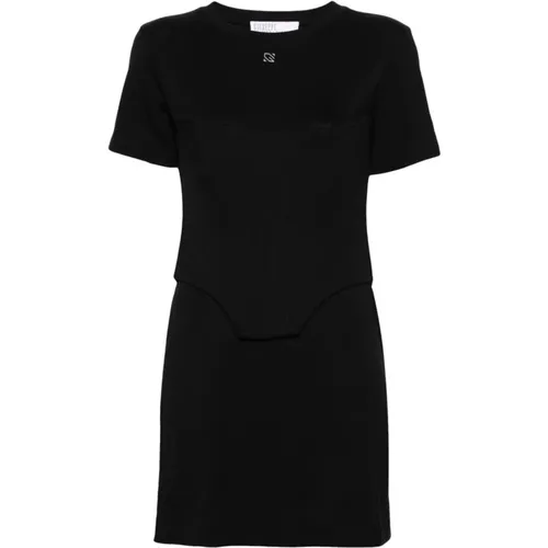 Corset-Style Jersey Dress , female, Sizes: XS - Giuseppe Di Morabito - Modalova