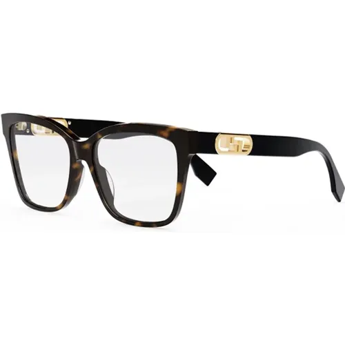 Schwarze Ss23 Damen Optische Brillen , Damen, Größe: 55 MM - Fendi - Modalova