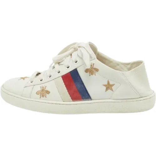 Pre-owned Leather sneakers , female, Sizes: 3 UK - Gucci Vintage - Modalova