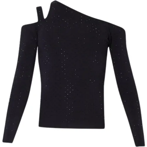 Schwarze Sweaters mit Cut Out Strass - Liu Jo - Modalova