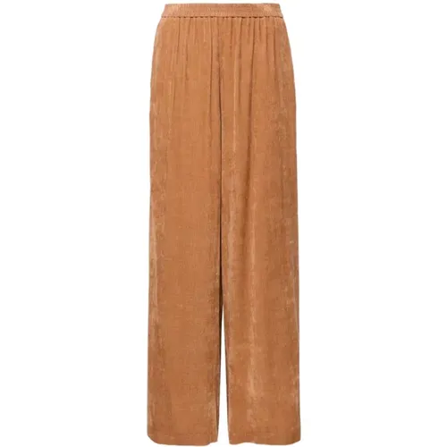 Caramel Corduroy Trousers Straight Leg , female, Sizes: M - Forte Forte - Modalova