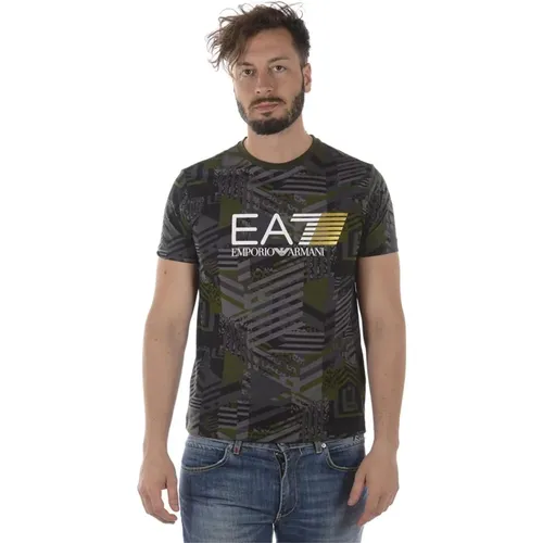 Sweatshirt T-Shirt Kombination , Herren, Größe: XL - Emporio Armani EA7 - Modalova