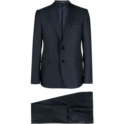 Wool/Lyocell Suit, 2-Button Fastening , male, Sizes: 2XL, XL - Emporio Armani - Modalova