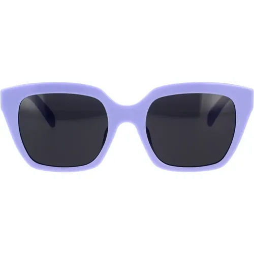 Geometric Sunglasses with Dark Smoke Grey Lenses , unisex, Sizes: 56 MM - Celine - Modalova