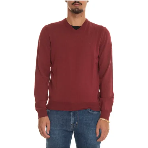 V-Ausschnitt Pullover, einfarbig, regular fit , Herren, Größe: XL - Boss - Modalova