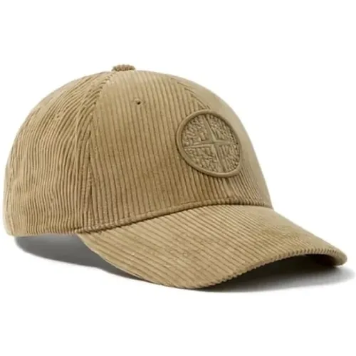 Corduroy Logo Cap Adjustable Strap Clip , male, Sizes: ONE SIZE - Stone Island - Modalova