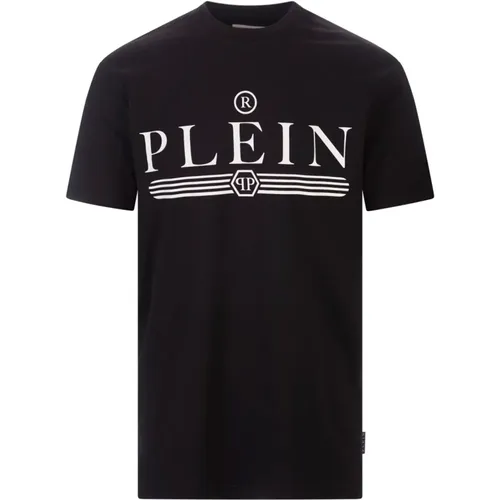 Schwarzes Logo T-Shirt , Herren, Größe: XL - Philipp Plein - Modalova